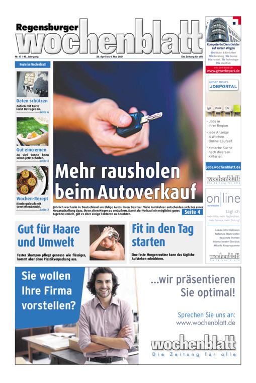 Regensburger Wochenblatt vom Mittwoch, 28.04.2021