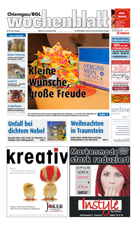 Chiemgau/BGL Wochenblatt vom Mittwoch, 02.12.2020