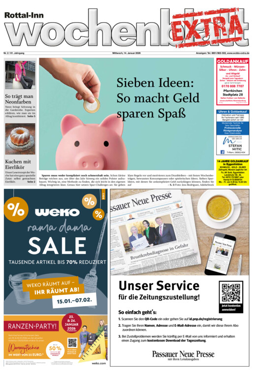 Rottal-Inn Wochenblatt EXTRA vom Mittwoch, 14.01.2026