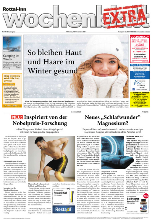 Rottal-Inn Wochenblatt EXTRA vom Mittwoch, 19.11.2025