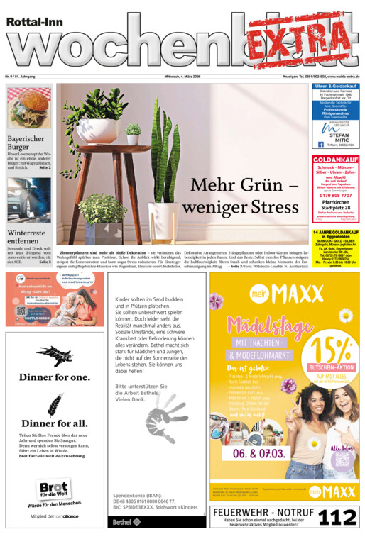 Rottal-Inn Wochenblatt EXTRA vom Mittwoch, 04.03.2026