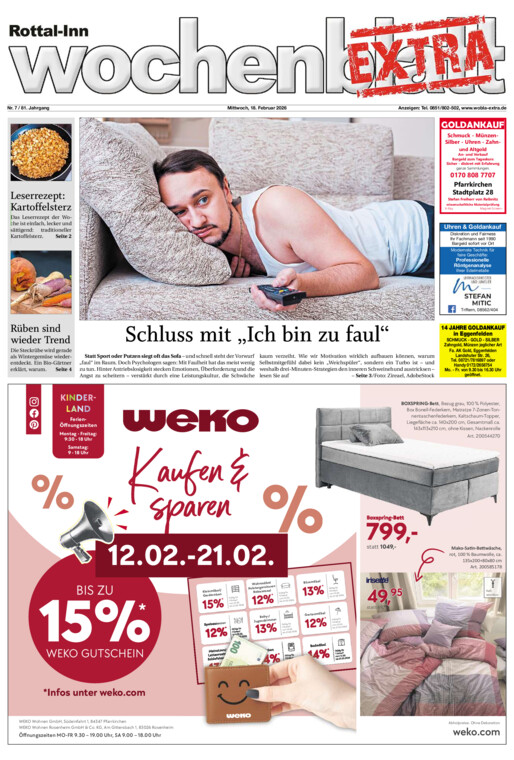 Rottal-Inn Wochenblatt EXTRA vom Mittwoch, 18.02.2026
