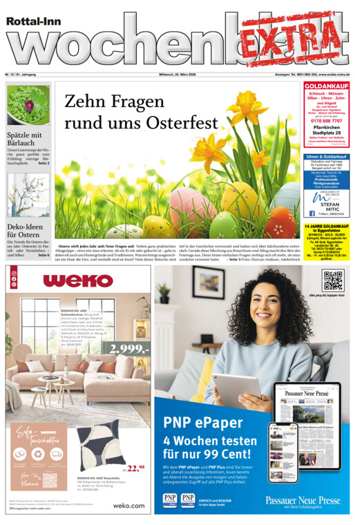 Rottal-Inn Wochenblatt EXTRA vom Mittwoch, 25.03.2026