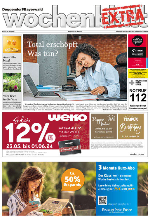 Deggendorf/Bayerwald Wochenblatt EXTRA vom Mittwoch, 29.05.2024