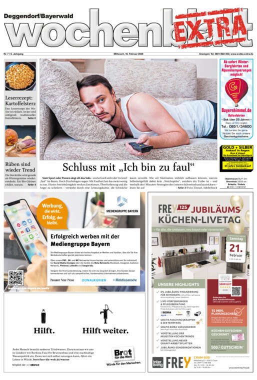 Deggendorf/Bayerwald Wochenblatt EXTRA vom Mittwoch, 18.02.2026