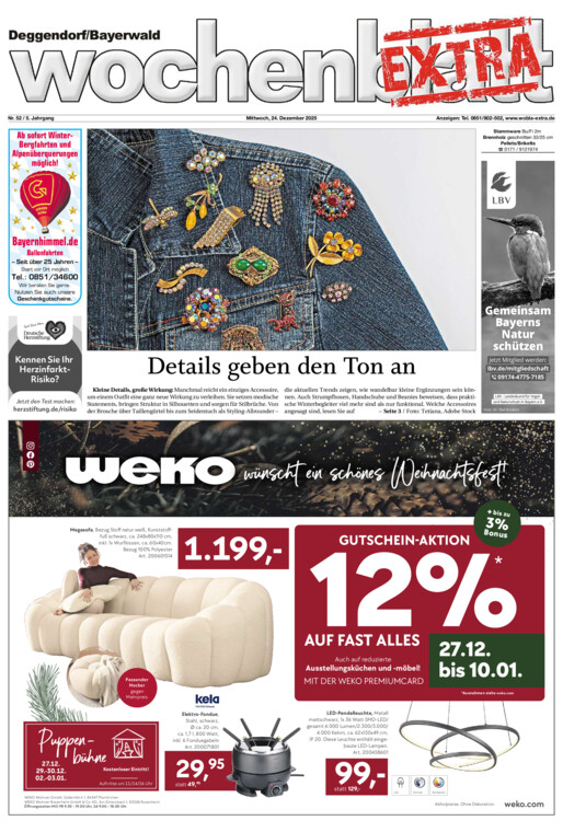 Deggendorf/Bayerwald Wochenblatt EXTRA vom Mittwoch, 24.12.2025