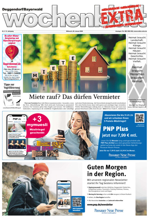 Deggendorf/Bayerwald Wochenblatt EXTRA vom Mittwoch, 28.01.2026