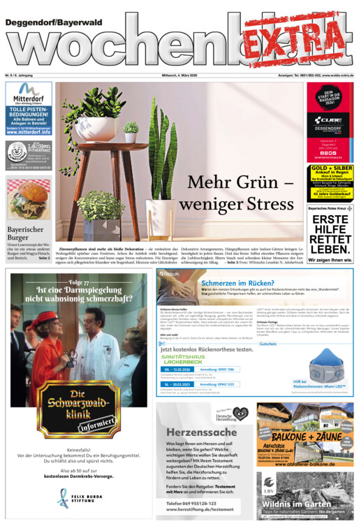 Deggendorf/Bayerwald Wochenblatt EXTRA vom Mittwoch, 04.03.2026