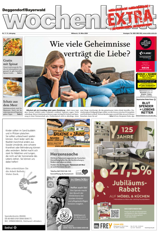 Deggendorf/Bayerwald Wochenblatt EXTRA vom Mittwoch, 18.03.2026