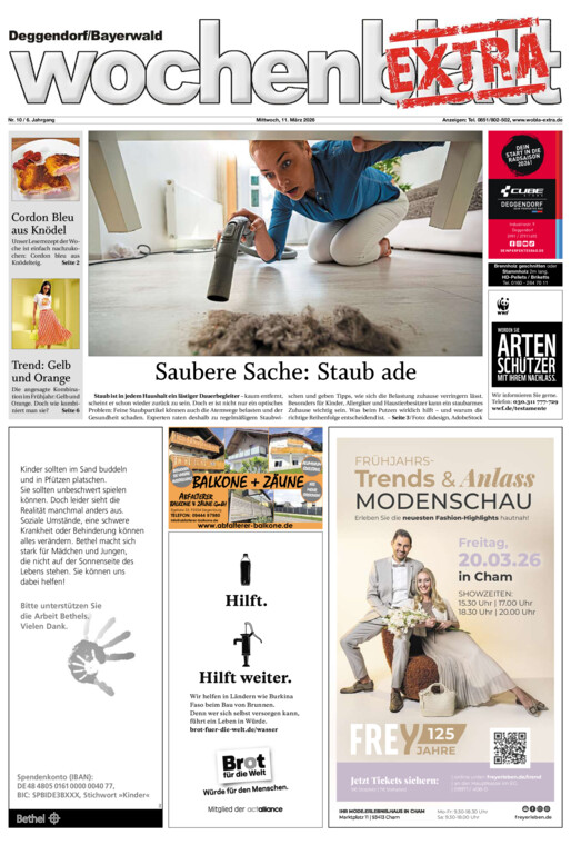 Deggendorf/Bayerwald Wochenblatt EXTRA vom Mittwoch, 11.03.2026