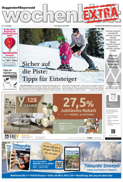 Deggendorf/Bayerwald Wochenblatt EXTRA vom Donnerstag, 08.01.2026