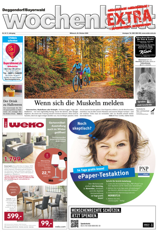 Deggendorf/Bayerwald Wochenblatt EXTRA vom Mittwoch, 29.10.2025