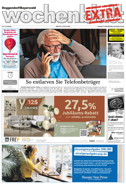 Deggendorf/Bayerwald Wochenblatt EXTRA vom Mittwoch, 04.02.2026