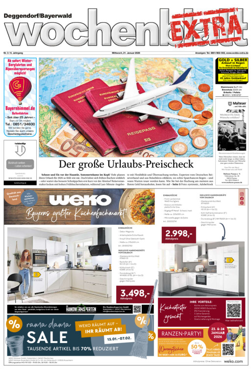 Deggendorf/Bayerwald Wochenblatt EXTRA vom Mittwoch, 21.01.2026