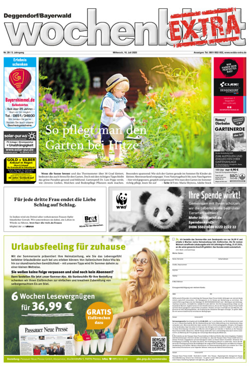 Deggendorf/Bayerwald Wochenblatt EXTRA vom Mittwoch, 16.07.2025