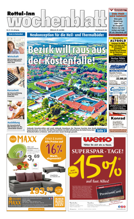 Rottal-Inn Wochenblatt vom Mittwoch, 29.07.2020