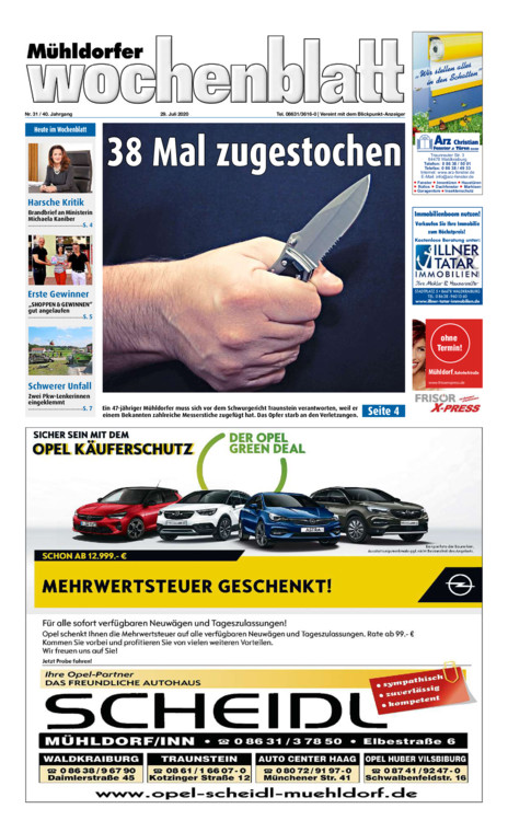 Mühldorfer Wochenblatt vom Mittwoch, 29.07.2020
