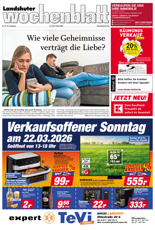 Landshuter Wochenblatt vom Samstag, 21.03.2026
