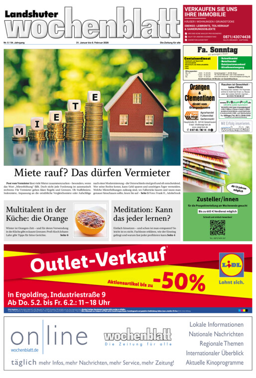 Landshuter Wochenblatt vom Samstag, 31.01.2026