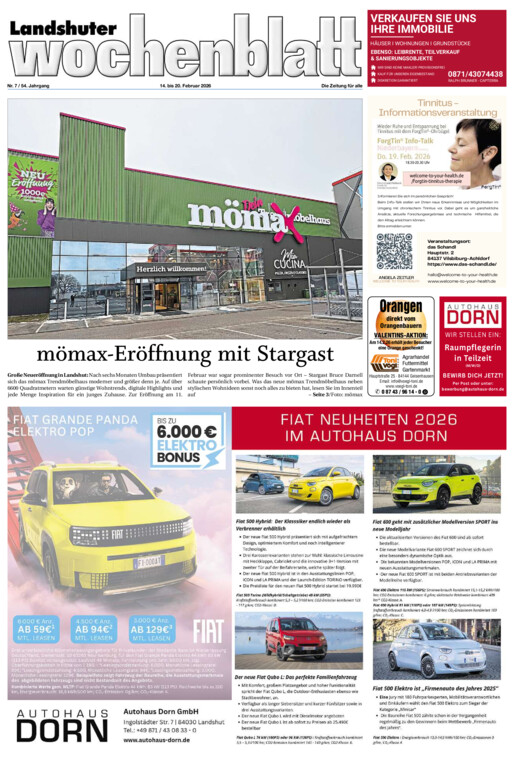Landshuter Wochenblatt vom Samstag, 14.02.2026