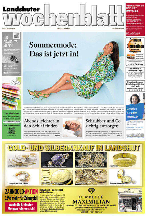 Landshuter Wochenblatt vom Samstag, 15.03.2025