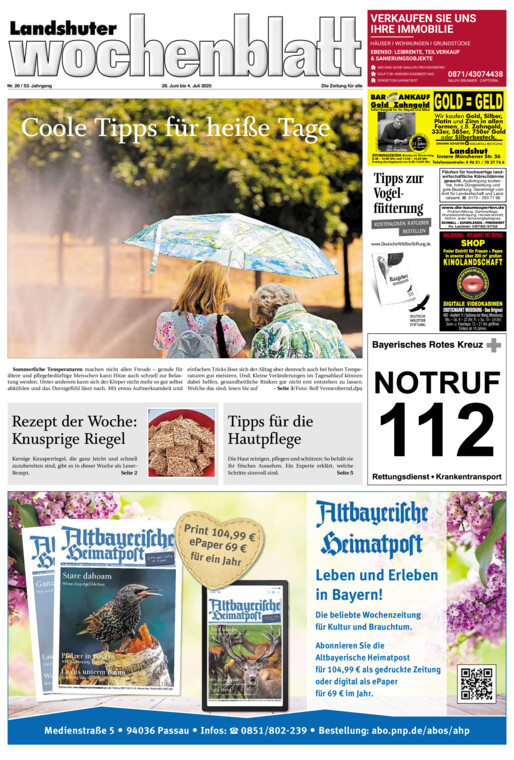 Landshuter Wochenblatt vom Samstag, 28.06.2025