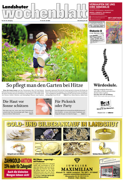 Landshuter Wochenblatt vom Samstag, 19.07.2025