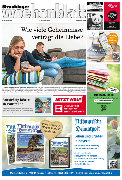 Straubinger Wochenblatt vom Samstag, 21.03.2026