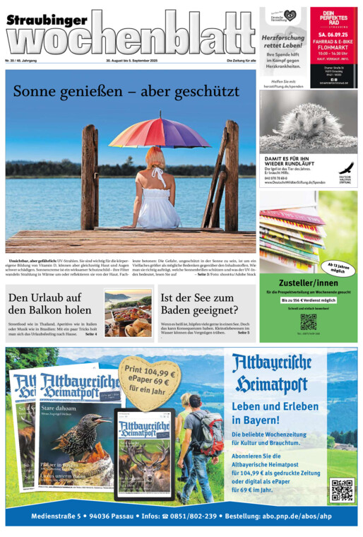Straubinger Wochenblatt vom Samstag, 30.08.2025