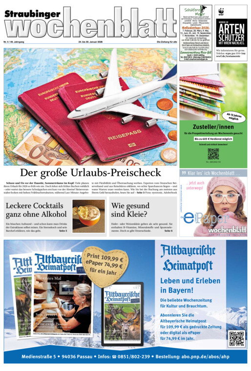 Straubinger Wochenblatt vom Samstag, 24.01.2026