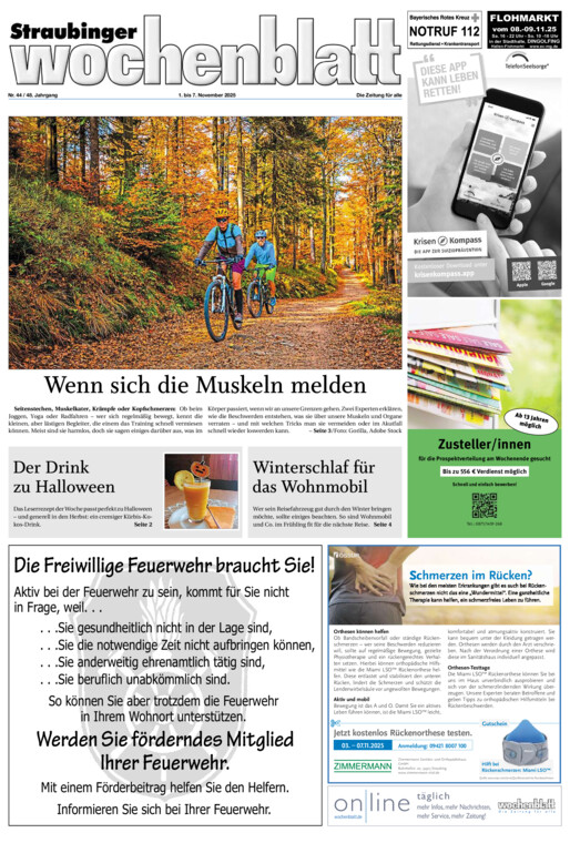 Straubinger Wochenblatt vom Samstag, 01.11.2025