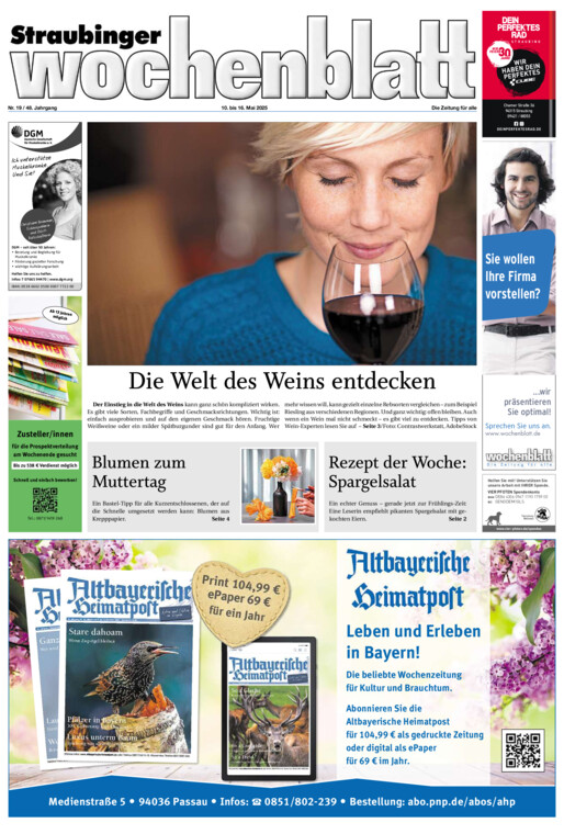 Straubinger Wochenblatt vom Samstag, 10.05.2025