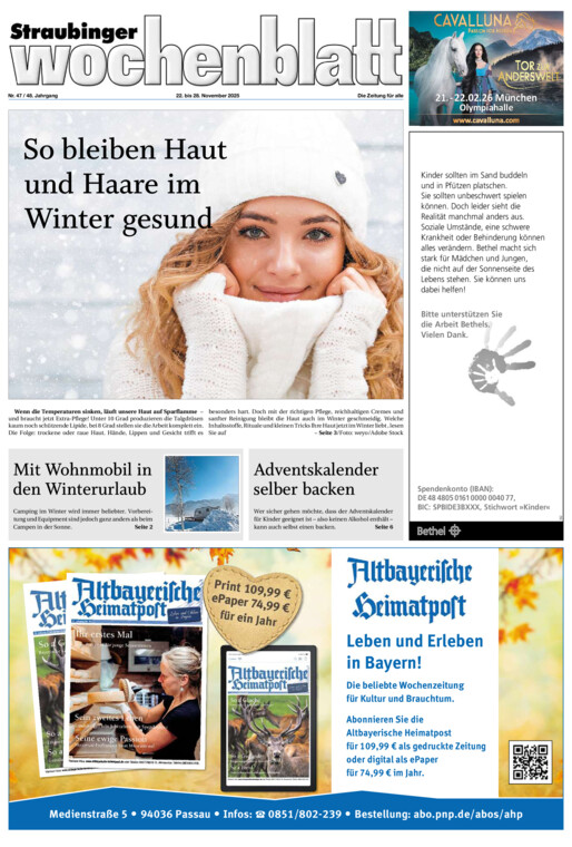 Straubinger Wochenblatt vom Samstag, 22.11.2025