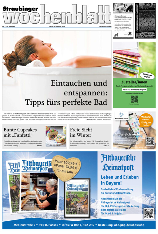 Straubinger Wochenblatt vom Samstag, 14.02.2026