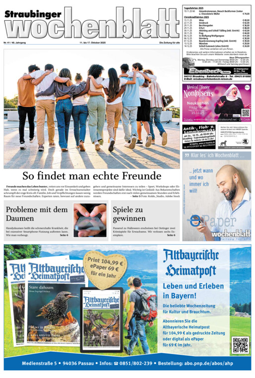 Straubinger Wochenblatt vom Samstag, 11.10.2025