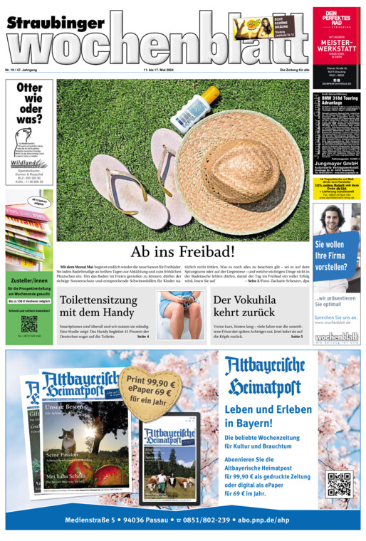Straubinger Wochenblatt vom Samstag, 11.05.2024