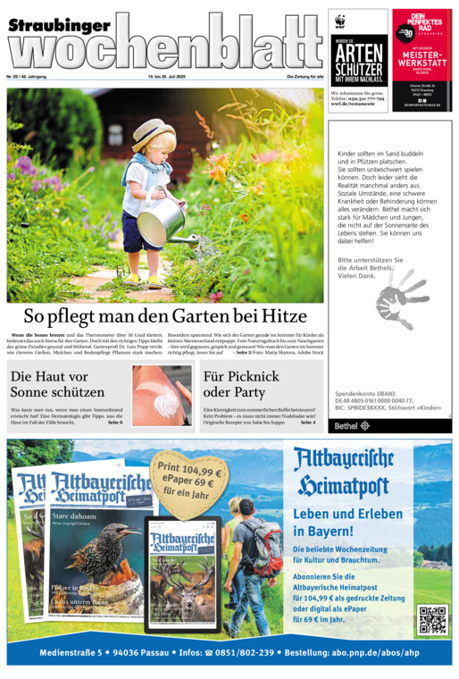 Straubinger Wochenblatt vom Samstag, 19.07.2025
