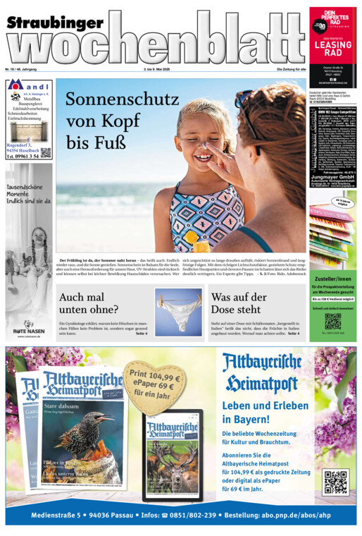 Straubinger Wochenblatt vom Samstag, 03.05.2025
