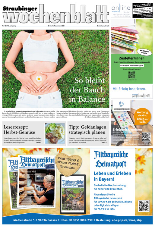 Straubinger Wochenblatt vom Samstag, 08.11.2025