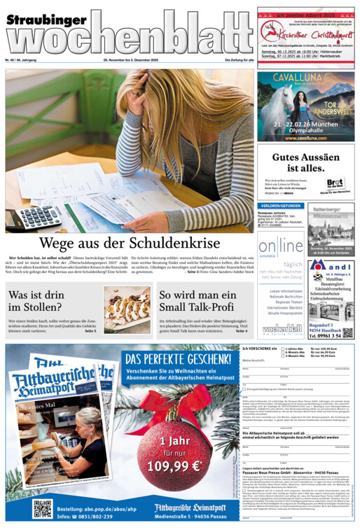 Straubinger Wochenblatt vom Samstag, 29.11.2025