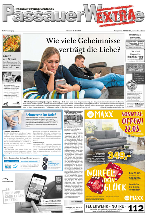 Passauer Woche EXTRA vom Mittwoch, 18.03.2026