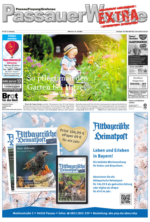 Passauer Woche EXTRA vom Mittwoch, 16.07.2025