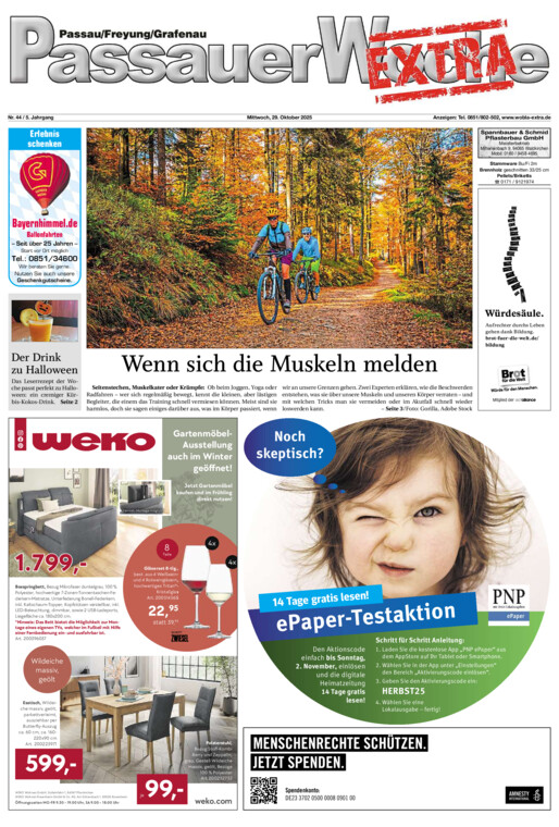 Passauer Woche EXTRA vom Mittwoch, 29.10.2025