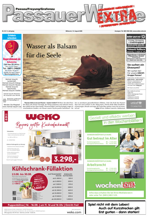 Passauer Woche EXTRA vom Mittwoch, 13.08.2025