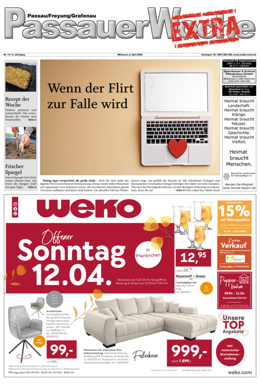 Passauer Woche EXTRA vom Mittwoch, 08.04.2026