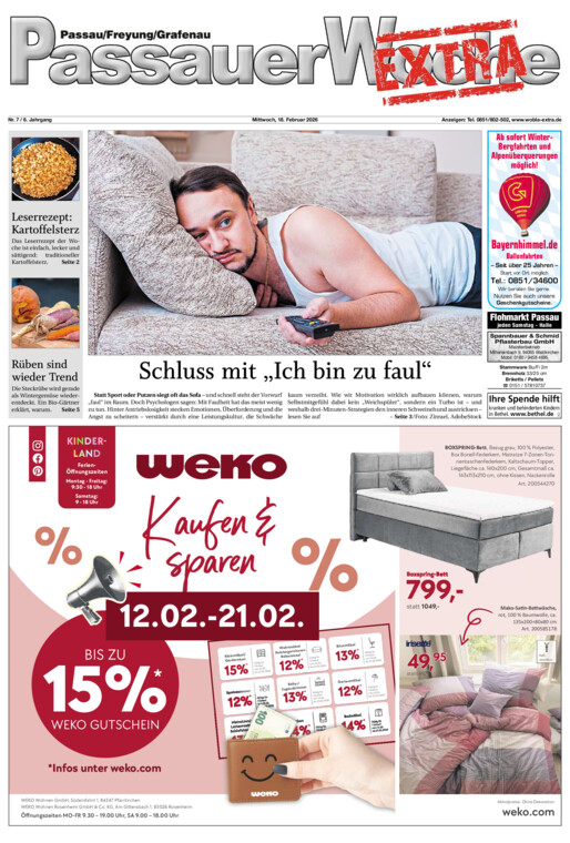 Passauer Woche EXTRA vom Mittwoch, 18.02.2026