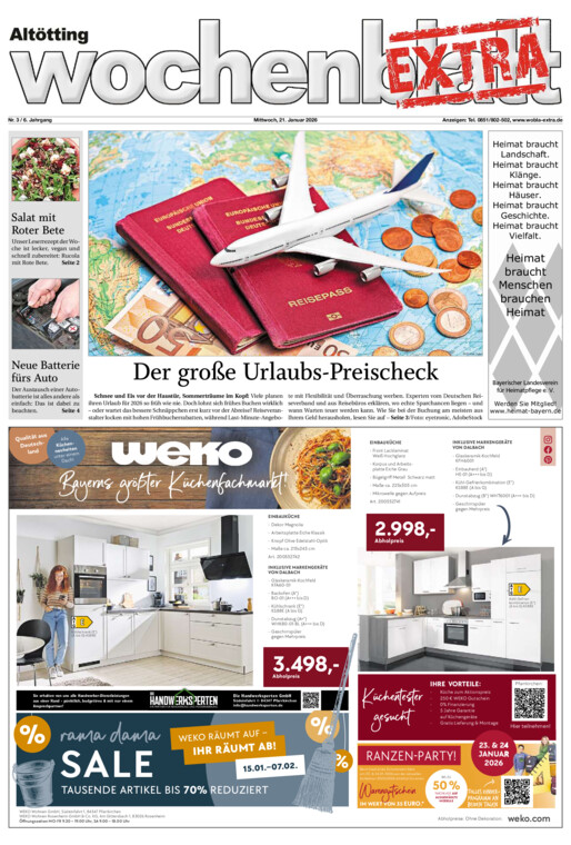 Altötting Wochenblatt EXTRA vom Mittwoch, 21.01.2026