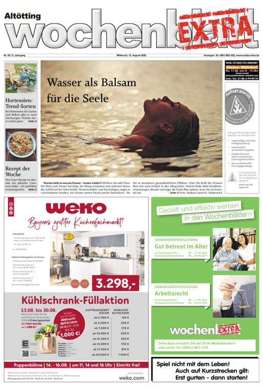 Altötting Wochenblatt EXTRA vom Mittwoch, 13.08.2025