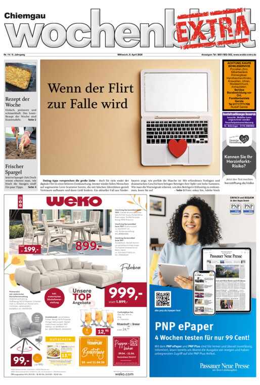 Chiemgau Wochenblatt EXTRA vom Mittwoch, 08.04.2026