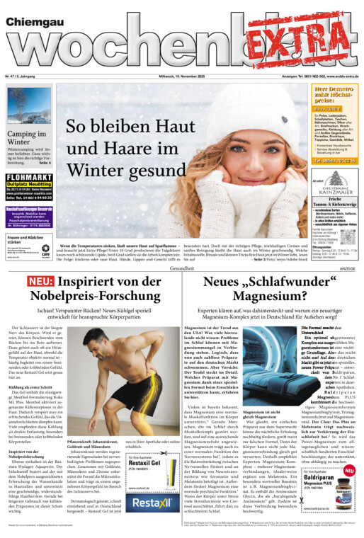 Chiemgau Wochenblatt EXTRA vom Mittwoch, 19.11.2025